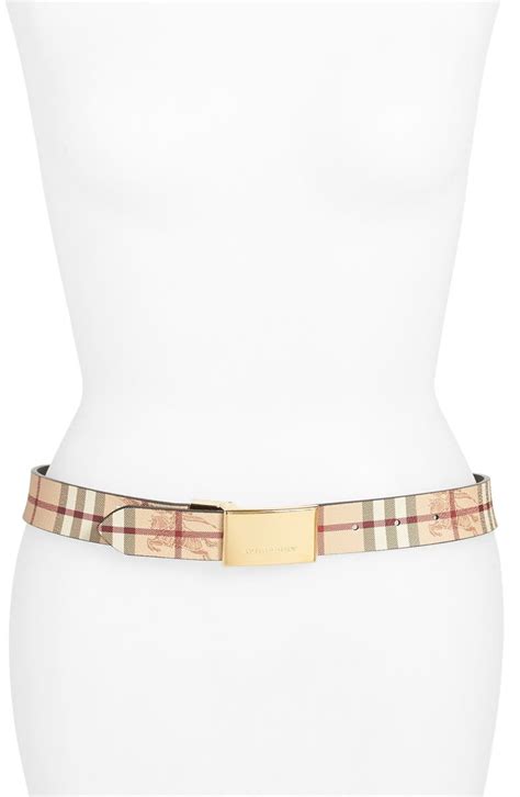 burberry reversible belt blue|burberry haymarket check belt.